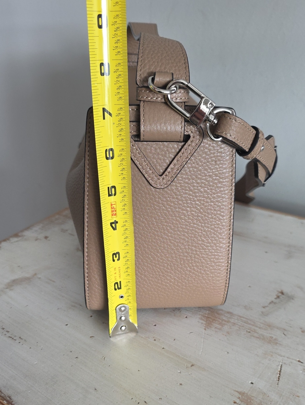The Horse Clementine Bag In Pebbled Taupe - Picture 12 of 12
